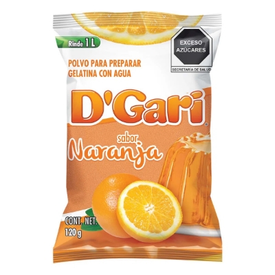 Imagen de Gelatina De Agua D'Gari Naranja 120 GRS