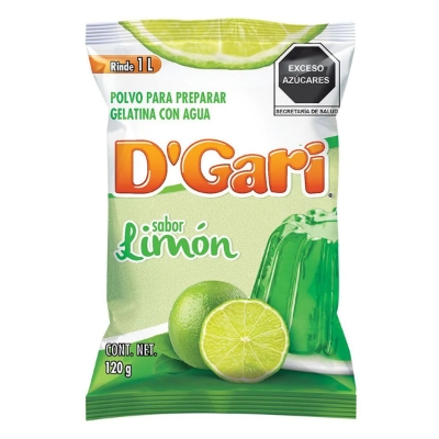 Imagen de Gelatina De Agua D'Gari Limón 120 GRS