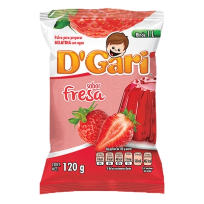 Imagen de Gelatina De Agua D'Gari Fresa 120 GRS