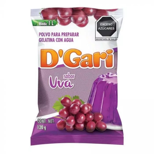 Imagen de Gelatina De Agua D'Gari Uva  120 GRS