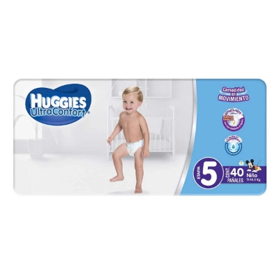 Imagen de Pañal Huggies Ultraconfort Etapa 5 Para Niño 40 PZS