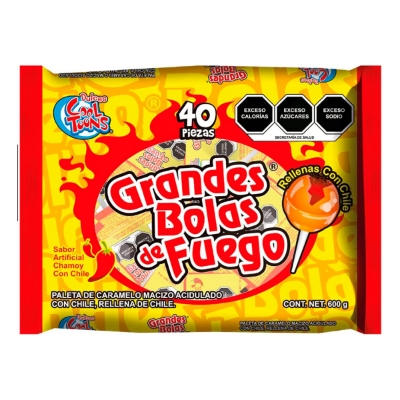 Imagen de Paleta C.Toons Gdes Bolas D/Fuego Chamoy 15 GRS