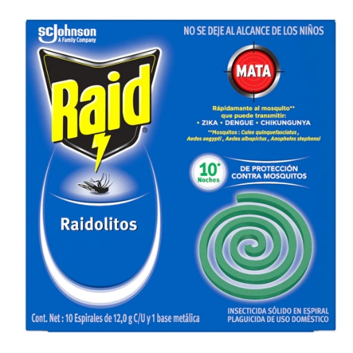 Imagen de Insecticida Johnson Raidolitos Verdes 10 PZS