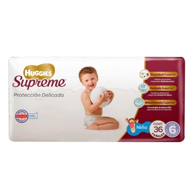 Imagen de Pañal Huggies Supreme Etapa 6 Para Niño 36 PZS