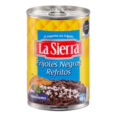 Imagen de Frijoles La Sierra Negros Refritos 440 GRS