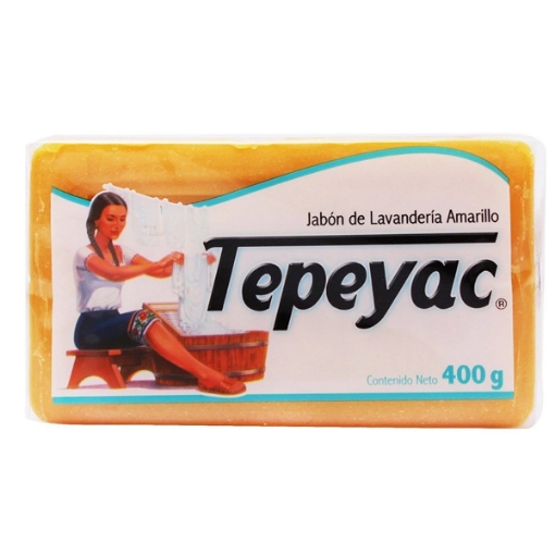 Imagen de Jabón En Barra Tepeyac Amarillo Con Envoltura  400 GRS