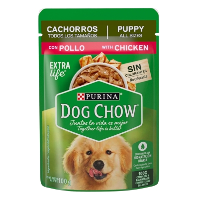 Imagen de Sobres Dog Chow Cachorro Pollo 100 GRS