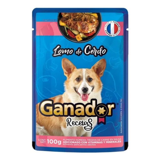 Imagen de Alimento Para Perro Ganador Recetas Sabor Lomo  100 GRS