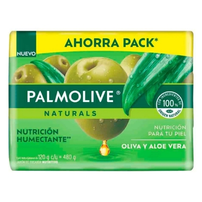 Imagen de Jabon Tocador Palmolive Oliva Y Aloe Vera 120 GRS