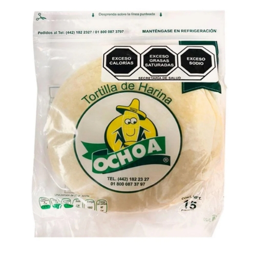 Imagen de Tortilla Harina Ochoa 15 PZS
