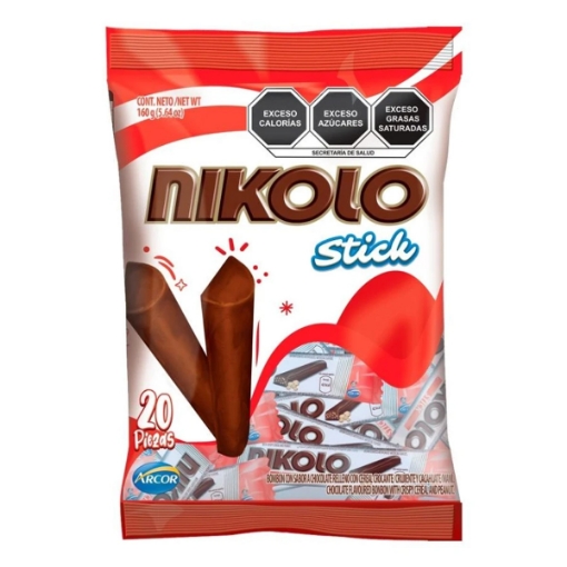 Imagen de Chocolate Nikolo Cacahuate Stick  8 GRS