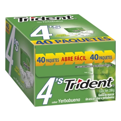 Imagen de Exhibidor Chicle Trident 4'S Hierbabuena 2.8 GRS