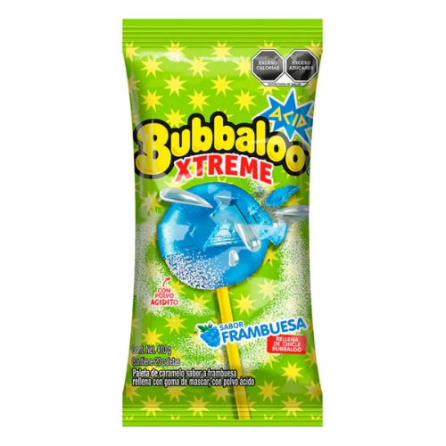 Imagen de Paleta Bubbaxtreme Acido Frambruesa 20 PZS