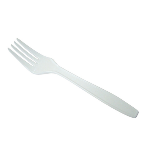 Imagen de Tenedor Rino Mediano Blanco 25 PZS