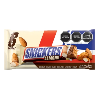 Imagen de Chocolates Snickers Almendra 6 Pzas 43.4 GRS