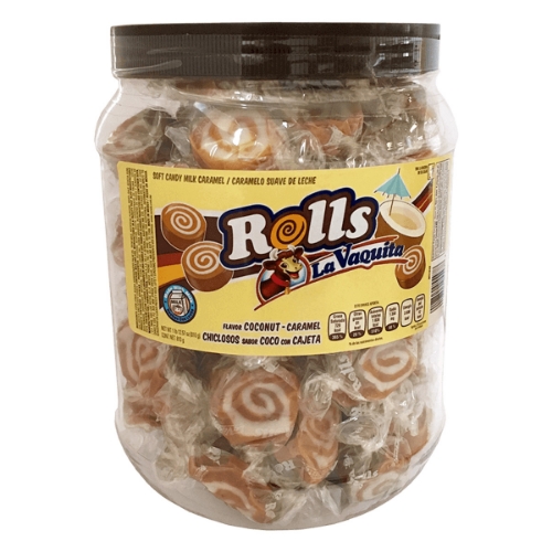 Imagen de Dulce Vaquita Chicloso Rolls Cajeta 810 GRS