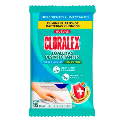 Imagen de Toallas Humedas Desinfectantes Cloralex 17X15 16 PZS