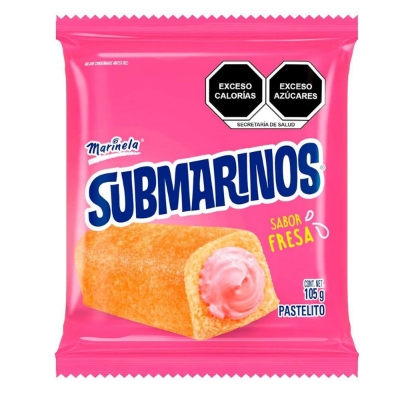 Imagen de Pastelito Marinela Submarinos Fresa  105 GRS