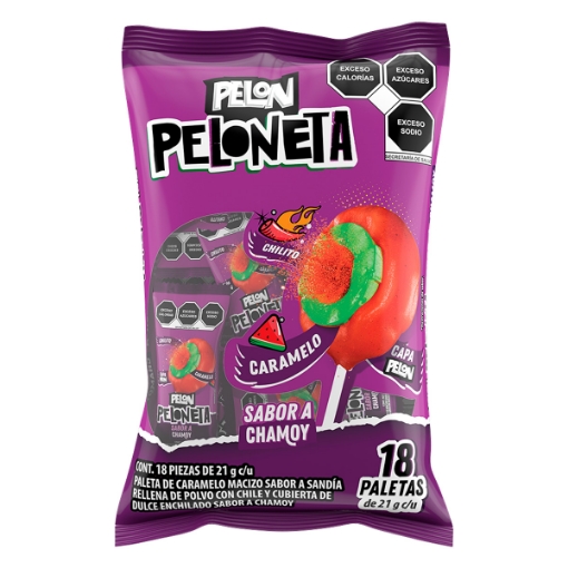 Imagen de Paleta Peloneta Chamoy Sandia  21 GRS
