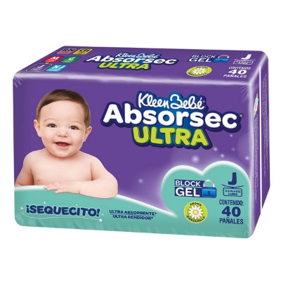 Imagen de Pañal Kleen Bebe Absorsec Ultra Jumbo 40 PZS