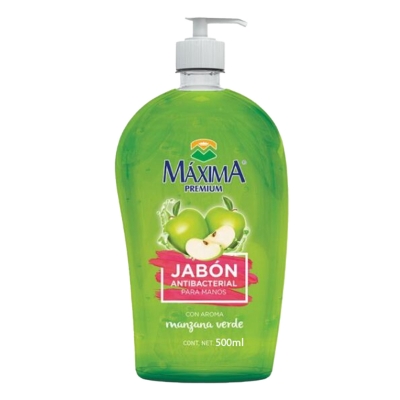 Imagen de JABON LIQUIDO PARA MANOS MAXIMA MANZANA VERDE 500 MLL