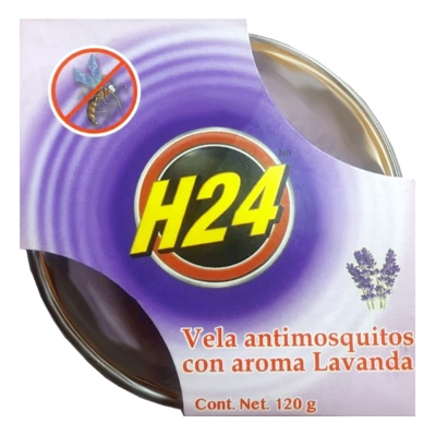 Imagen de Veladora H-24 Repele A Mosquito Lavanda 120 GRS