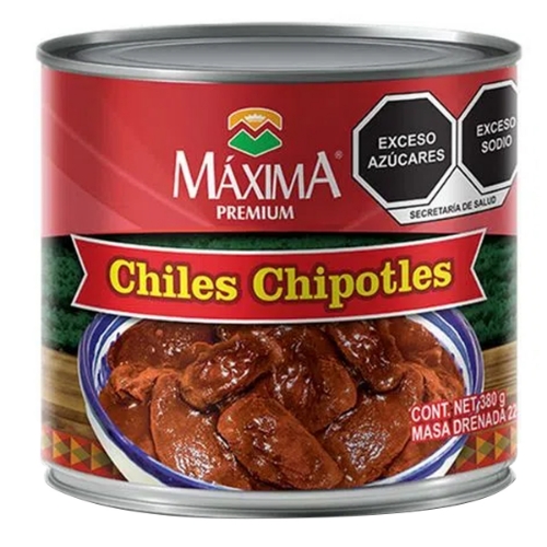 Imagen de Chiles Chipotles Máxima  380 GRS