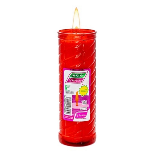 Imagen de Veladora Profina Eco-Faro Semanal Rojo  1 PZS