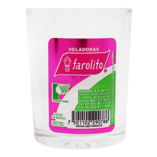 Imagen de Veladora Profina Motivo Liso Con Faro  1 PZS
