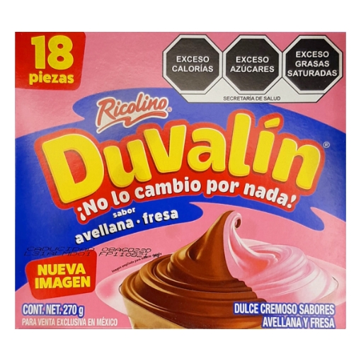 Imagen de Exhibidor Duvalin Avellana Fresa 18 PZS