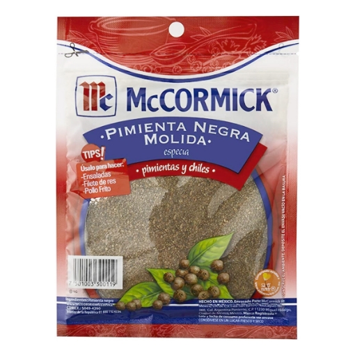 Imagen de Especias Mccormick Pimienta Negra Molida 40 GRS