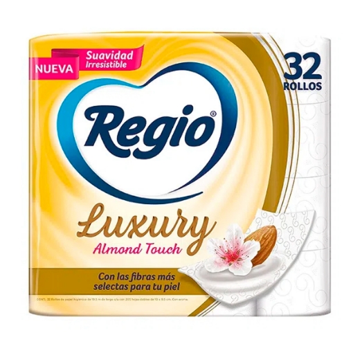 Imagen de Papel Higienico Regio Luxury almendra 32 PZS