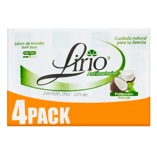 Imagen de Jabón De Tocador Lirio Coco Antibacterial  150 GRS