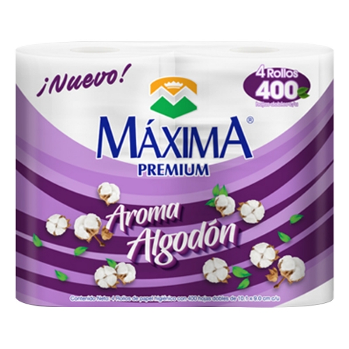Imagen de Papel Higiénico Máxima Premium Aroma Algodón  4 PZS