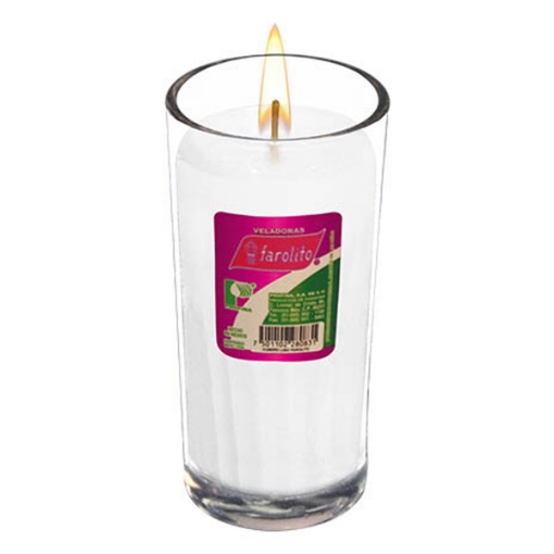 Imagen de Veladora Profina Cubero Liso Con Faro  1 PZS