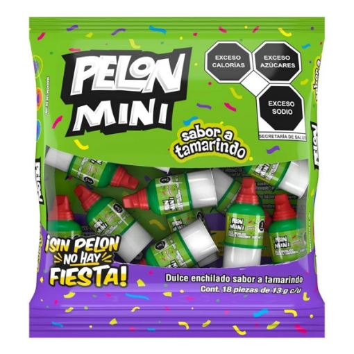 Imagen de Dulce Pelón Pelo Rico Mini, Sabor Tamarindo. Presentación  13 GRS