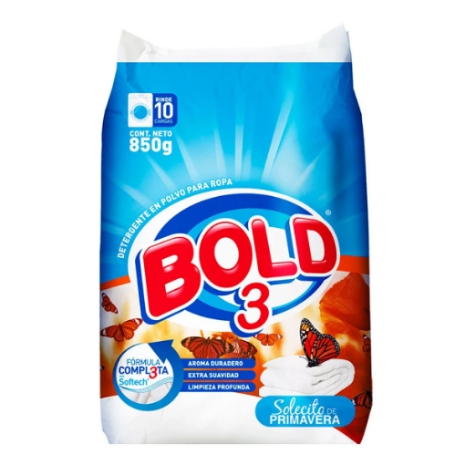 Imagen de Detergente En Polvo Bold 3 Solecito Primavera 850 GRS