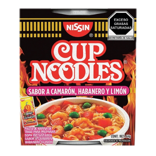 Imagen de Sopa Instantánea Nissin Camarón Habanero  64 GRS