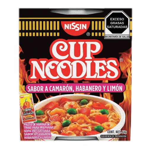 Imagen de Sopa Instantánea Nissin Camarón Habanero  64 GRS