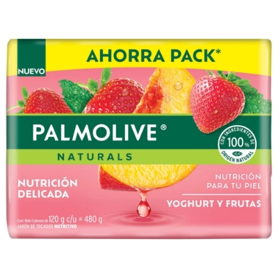 Imagen de Exhibidor Jabón De Tocador Palmolive Yogurth Y Frutas 120 GRS