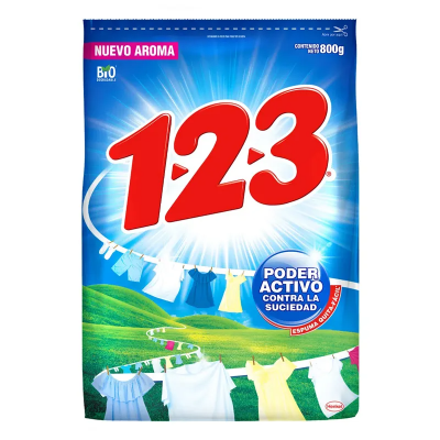 Imagen de Detergente 123 Fresca Blancura  800 GRS