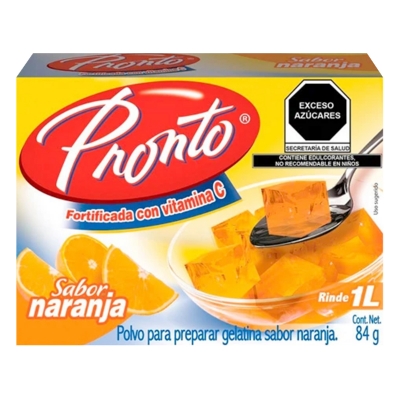 Imagen de Gelatina Pronto Sabor Naranja De 84 Gramos 84 GRS