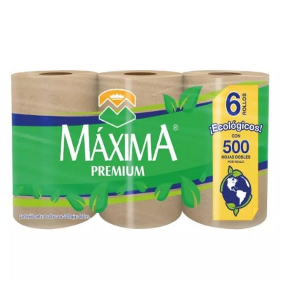 Imagen de Papel Higíenico Máxima Premium Eco 500 Hd 6 PZS