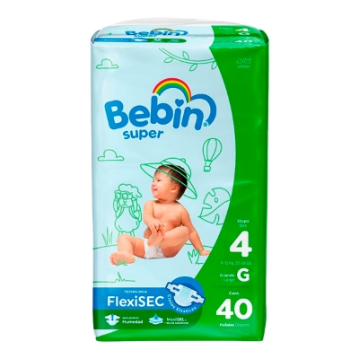 Imagen de Pañal Bebín Super Grande 40 PZS