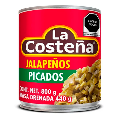 Imagen de Chiles Jalapeño Picados La Costeña 800 GRS