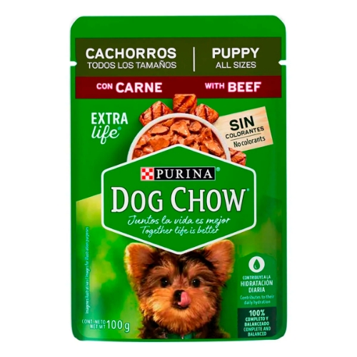 Imagen de DOG CHOW CACHORRO CARNE 100 GRS