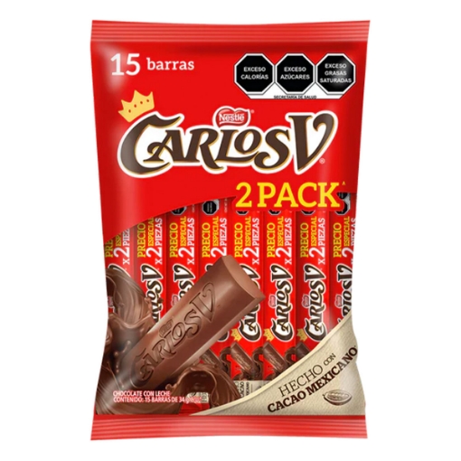 Imagen de Chocolate Nestlé Carlos V, Un Paquete  34 GRS