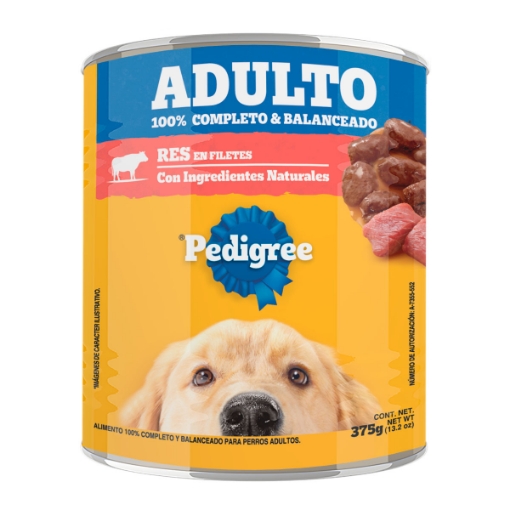 Imagen de Lata Pedigree Adulto Res  375 GRS