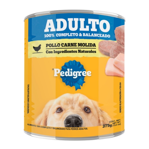 Imagen de Lata Pedigree Adulto Carne Molida De Pollo  375 GRS