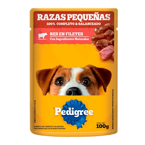 Imagen de Sobres Pedigree Razas Pequeñas Res  100 GRS